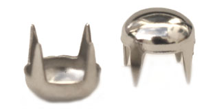 ST011 Metal Round stud Bright Silver 6mm 20pcs