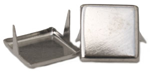 ST012 Metal Square Stud Bright Silver 11mm 20pcs