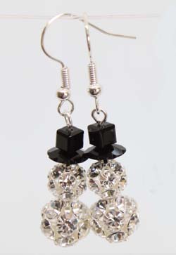 Xmas Earring Kit - Silver Shine Man  1 pair