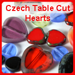 Table Cut Glass Hearts