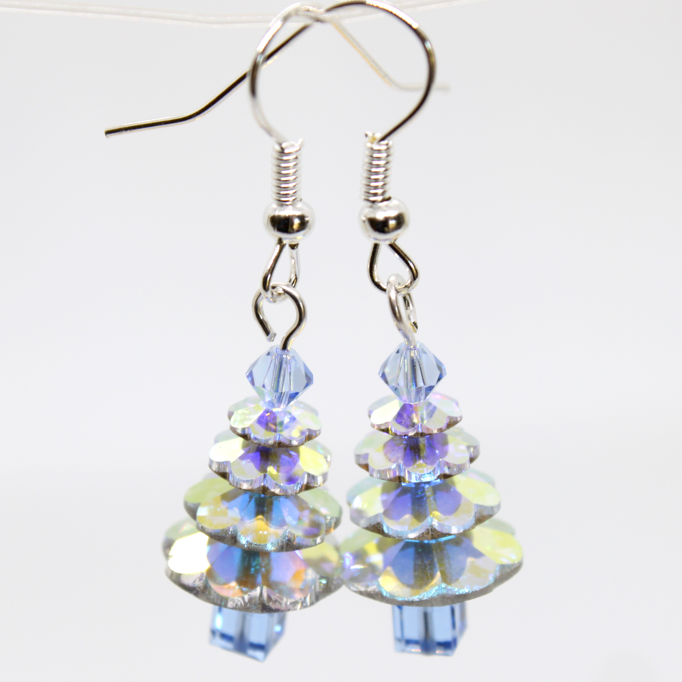 Xmas Crystal Tree earrings kit - Frozen  1 pair