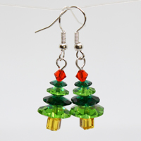 Xmas Tree earrings kit - Golden Times 1 pair