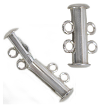 FN Push in clasp Sterilng Silver Small 1pcs