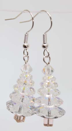 Xmas Tree Earrings kit- Very Very Sparkly  1 pair