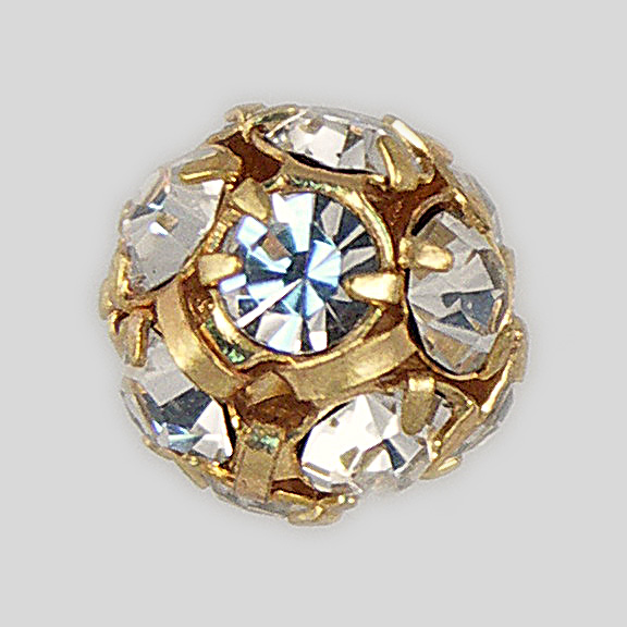 Ball 7192 6000 8mm Crystal/Gold 1pcs