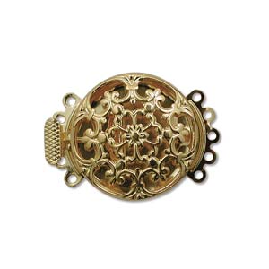 FN CL108 5 Strand gold clasp 1pcs