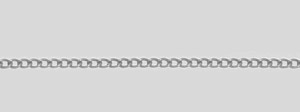 CH C O50 Silver pl. Curb Chain  1m
