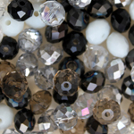 ch doughnut black mix 6x4mm 100pcs