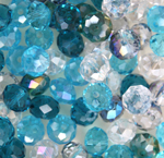 ch doughnut aqua mix 6x4mm 100pcs