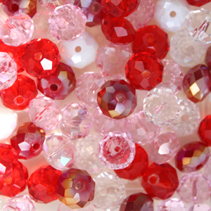 ch doughnut pink mix 6x4mm 100pcs