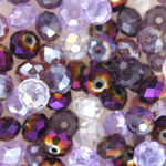 ch doughnut purple mix 6x4mm 100pcs