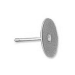 FN ER116 Ear Posts Flat 6mm Bright Silver 20pcs