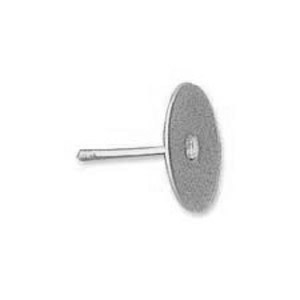 FN ER116 Ear Posts Flat 6mm Bright Silver 20pcs