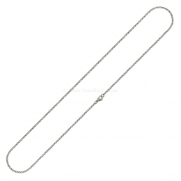 Finished FlatendTrace Chain Silver Plated Necklace with Lobster Clasp .17.5- 18'' Length