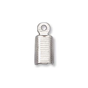 FN NE007 Fold Over Cord End Silver M 50pcs