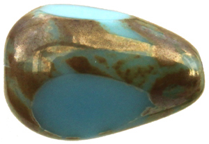 151 59004 63030 3facets Turquoise Moss 12x8mm 10 pcs