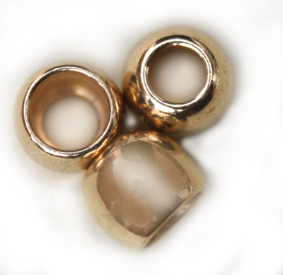 MB159 Gold pl. Round 12x10mm 4pcs