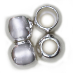 MB159 Silver pl. Round 12x10mm 4pcs