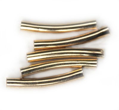 MB161 Gold pl. Tube 15x2mm 20pcs