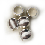 MB166 Silver pl. Round 6x5mm 10pcs
