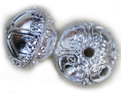 MB233 Silver Doughnut 16x11mm 8pcs