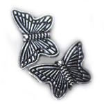 MB237 Ant. Silver Butterfly 15x9.5mm 6pcs