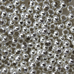MB116 Silver Plate Round Bead  2mm outside dia 0.8 mm inside 200pcs