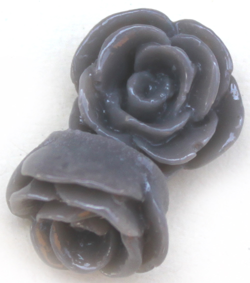 OB011 Grey Rose 13mm 5pcs