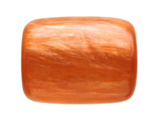 ob020 Large Resin Tube Bead Orange 30x23mmmm 1pcs