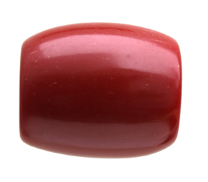 ob021 Large Resin Tube Bead Red 29.5x26mmmm 1pcs