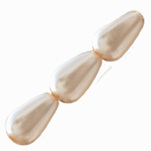 132 59205 70411 Cream 9x6mm 1 String 50pcs