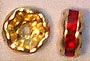 Rondelle 7112 9100 6mm Siam/Gold 1pcs Rondelle 7112 9100 6mm Siam/Gold 1pcs